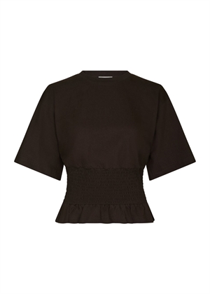 Dray boxy smock tee Mørkebrun Neo Noir 